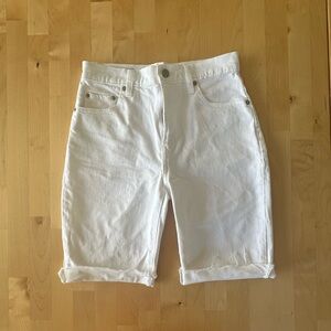 GAP NWOT High Rise Bermuda Shorts White Denim